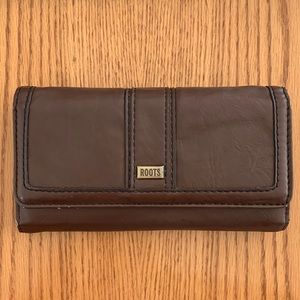Roots brown Trifold clutch/wallet